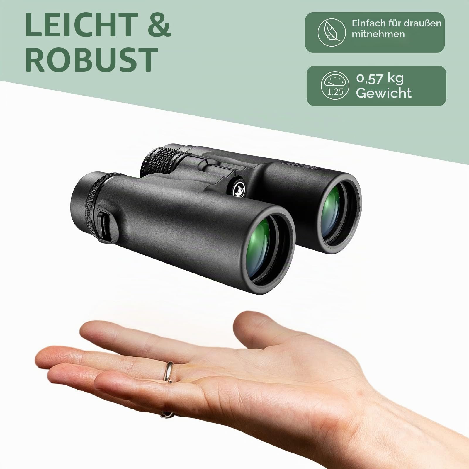 Gosky 10x42 HD Fernglas für Erwachsene - Professionell für Vogelbeobachtung, Reisen, Jagd, Konzert, Sport - BAK4 Prism FMC-Objektiv - Mit Telefonadapter