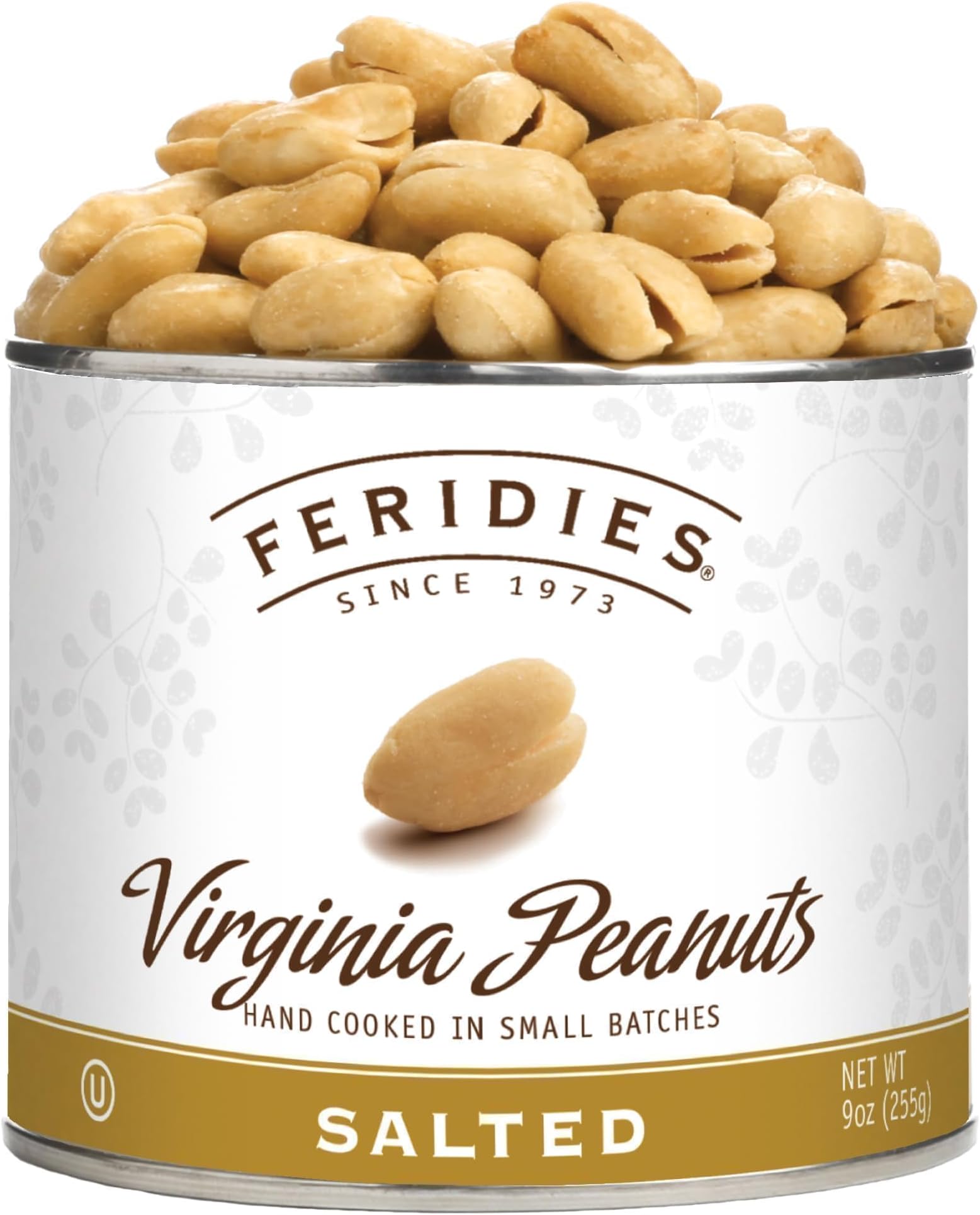 FERIDIES Extra Large Salted Virginia Peanuts 9 oz Can