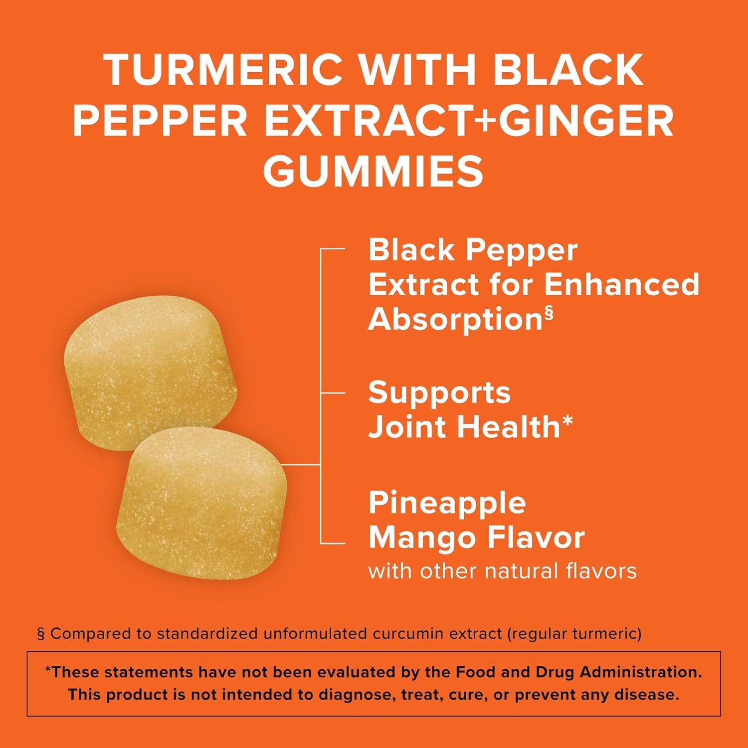 Qunol Turmeric + Black Pepper & Ginger Gummy 550mg Enhanced Absorption 90ct — Amazon image 3