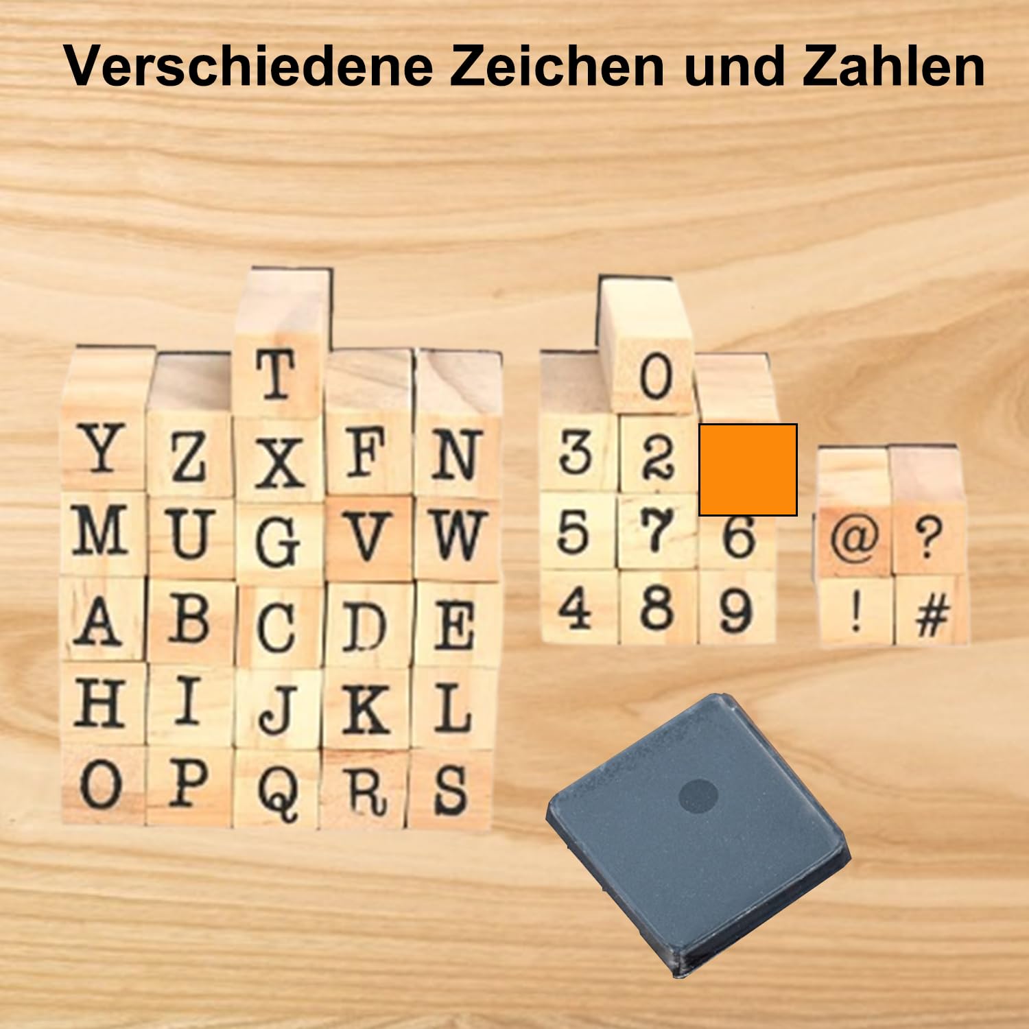 Toolzone Buchstaben- Und Zahlenstempel Set - 36-teilig Mit 3mm Prägung In Holzbox