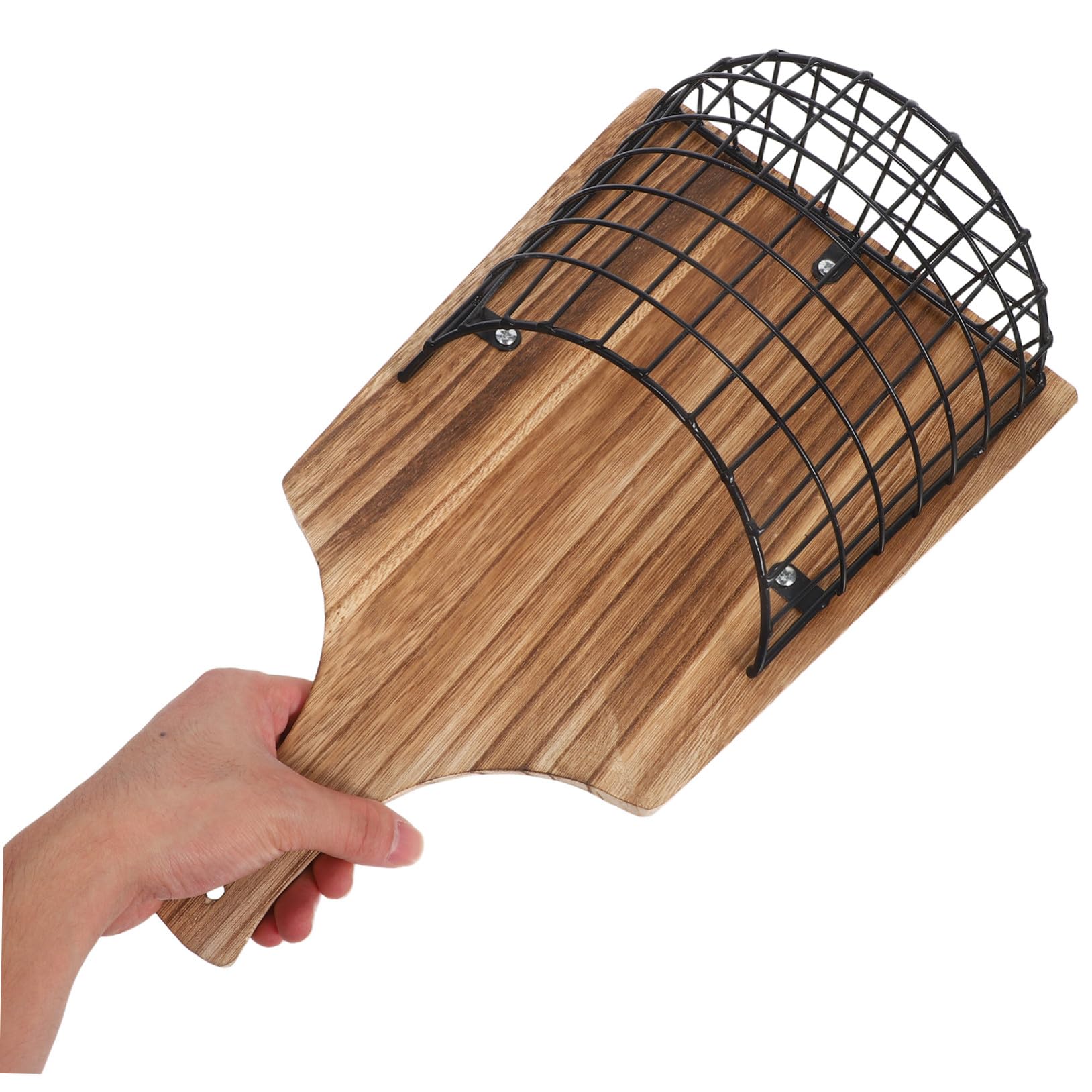 BESTonZON Wandpflanzkorb Hängend Für Außenbereich Hängeblumenkorb Aus Eisen Und Holz Wandblumenkorb Handgefertigt Platzsparender Blumentopf Für Garten Oder Terrasse