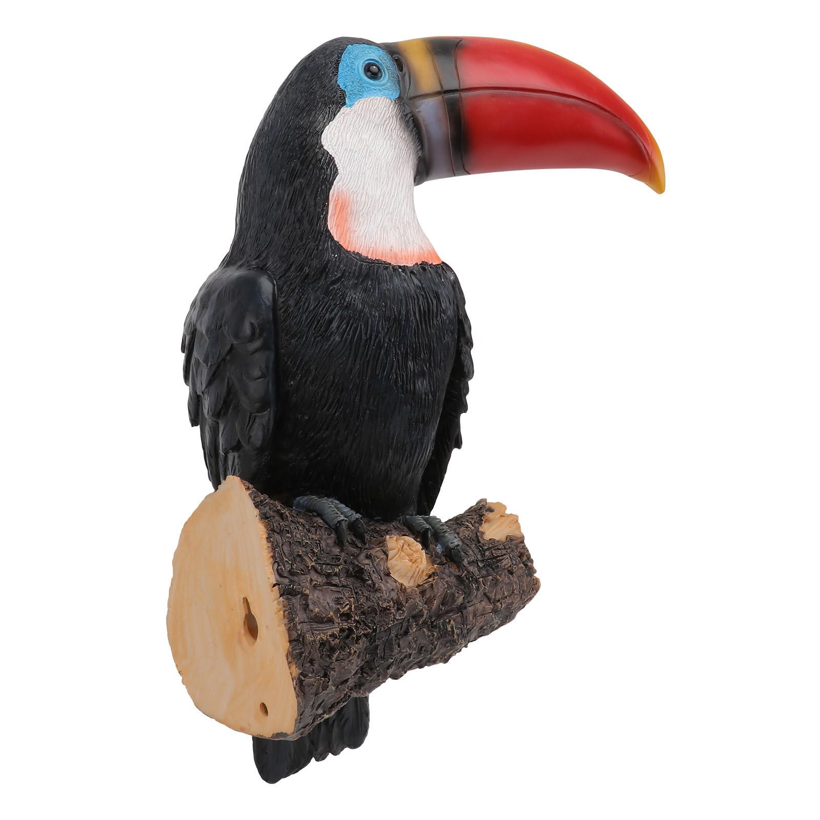 Figurine d'oiseau vive en résine pour ornement décoratif de jardin extérieur et terrasse