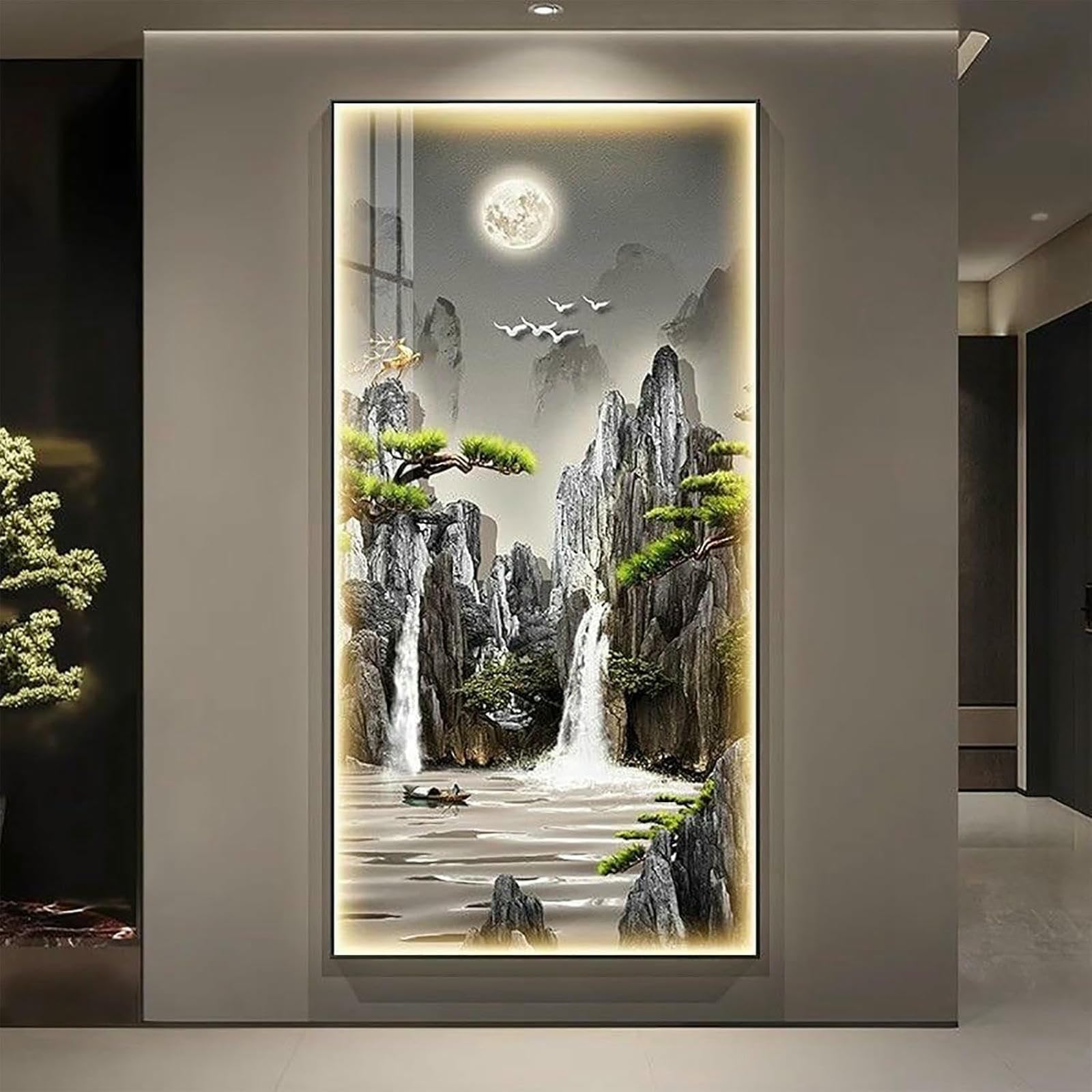 Art mural 3D avec lumière sculpture exclusive haut de gamme