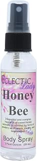 Eclectic Lady Honey Bee Body Spray, 2 ounces, Body Mist for Women with Clean, Light & Gentle Fragrance, Cologne with Soft, Subtle Aroma For Daily Use