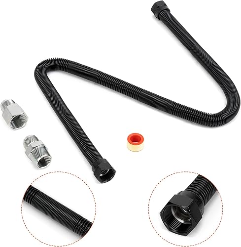 Miniatura 3 de Stanbroil Línea flexible de gas flexible sin silbato de 34" x 36" para fogata y chimenea de gas natural o propano líquido