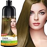 Herbishh Hair Color Shampoo - Magic Gray Hair Dye, Long-Lasting 3-in-1 Coloring Formula, 500ml, Ammonia-Free (Linen)