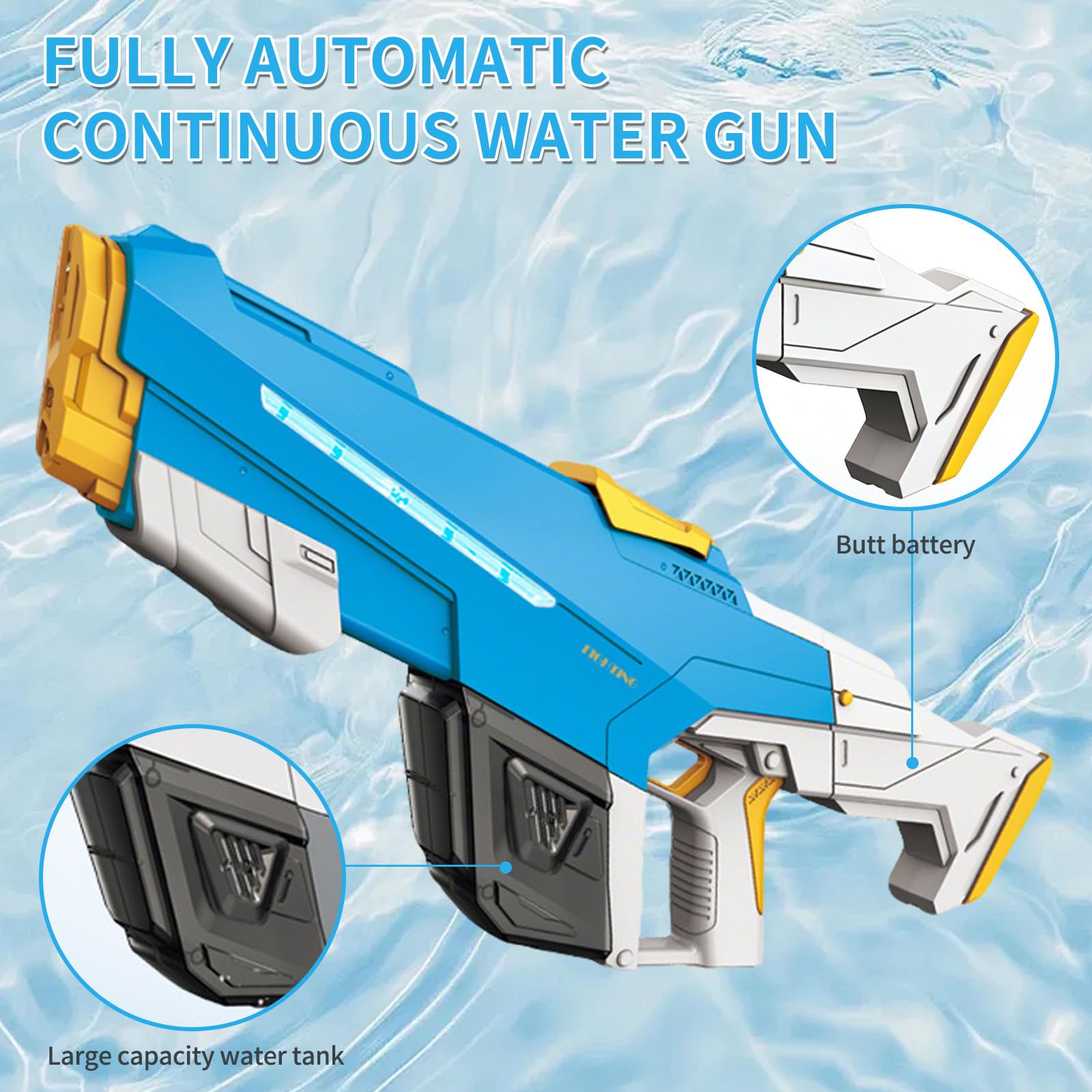 Pistola de Agua Eléctrica,Pistolas Agua Automáticas,Juguete de Pistola de Agua,Juguetes de Piscina,para Verano Jardin Playa Piscinas Fiesta Juguetes