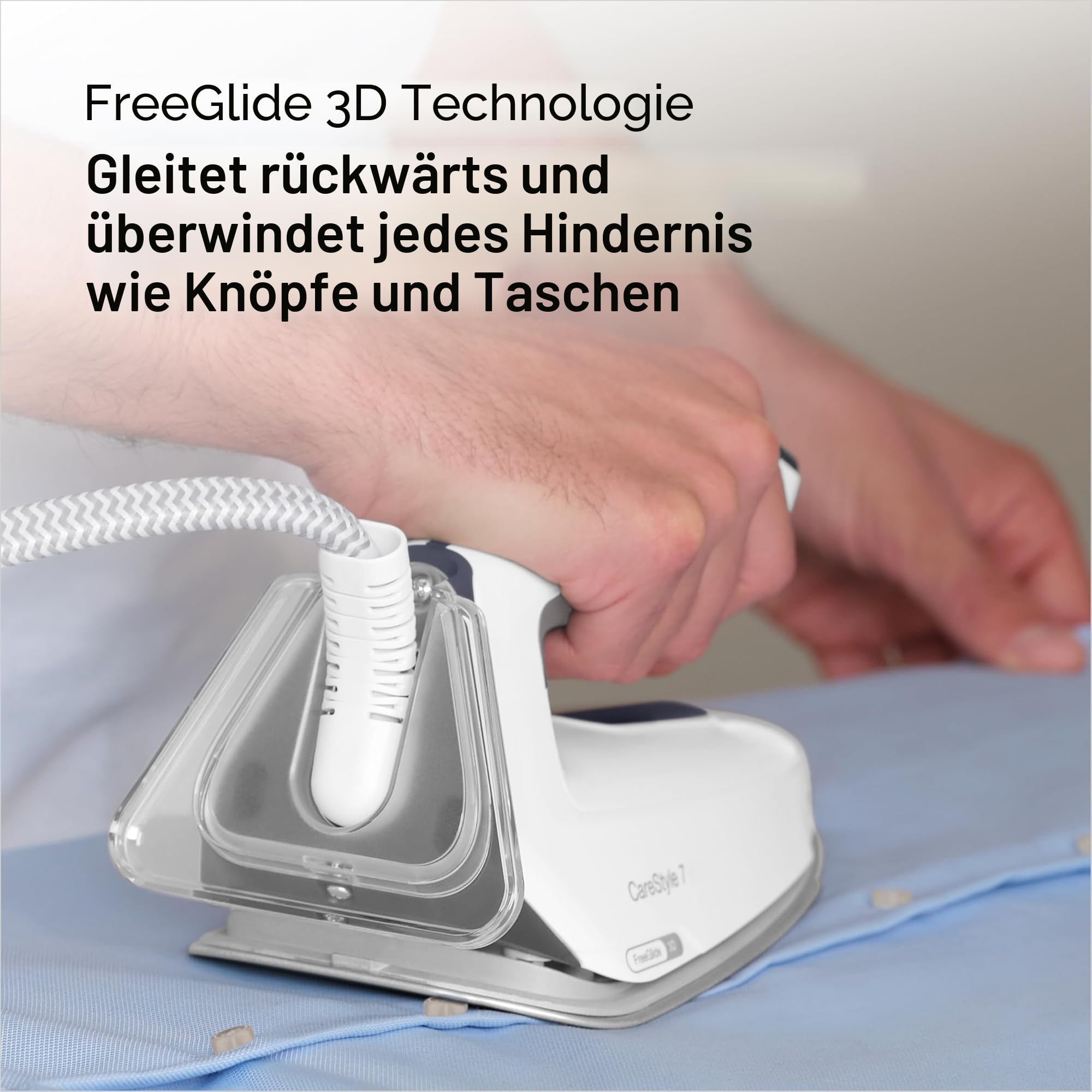 Braun CareStyle 7 IS7262GY, Bügelstation mit professionellem Dampfgenerator, FreeGlide 3D, iMode und iCare, vertikales Bügeln, Ultimate FastClean, herausnehmbarer Behälter 2 l, 2700 W, Violett