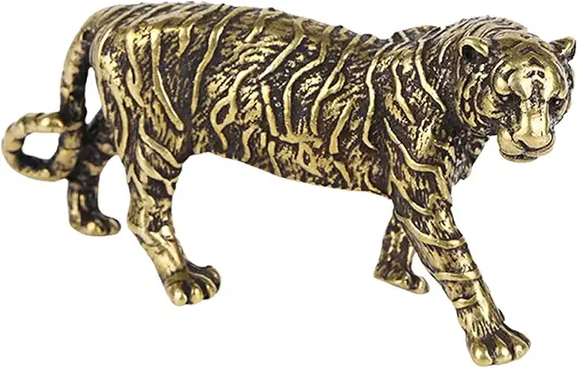 Modern Tiger Keychain Sculpture - Horen Zien en Zwijgen Beeldjes