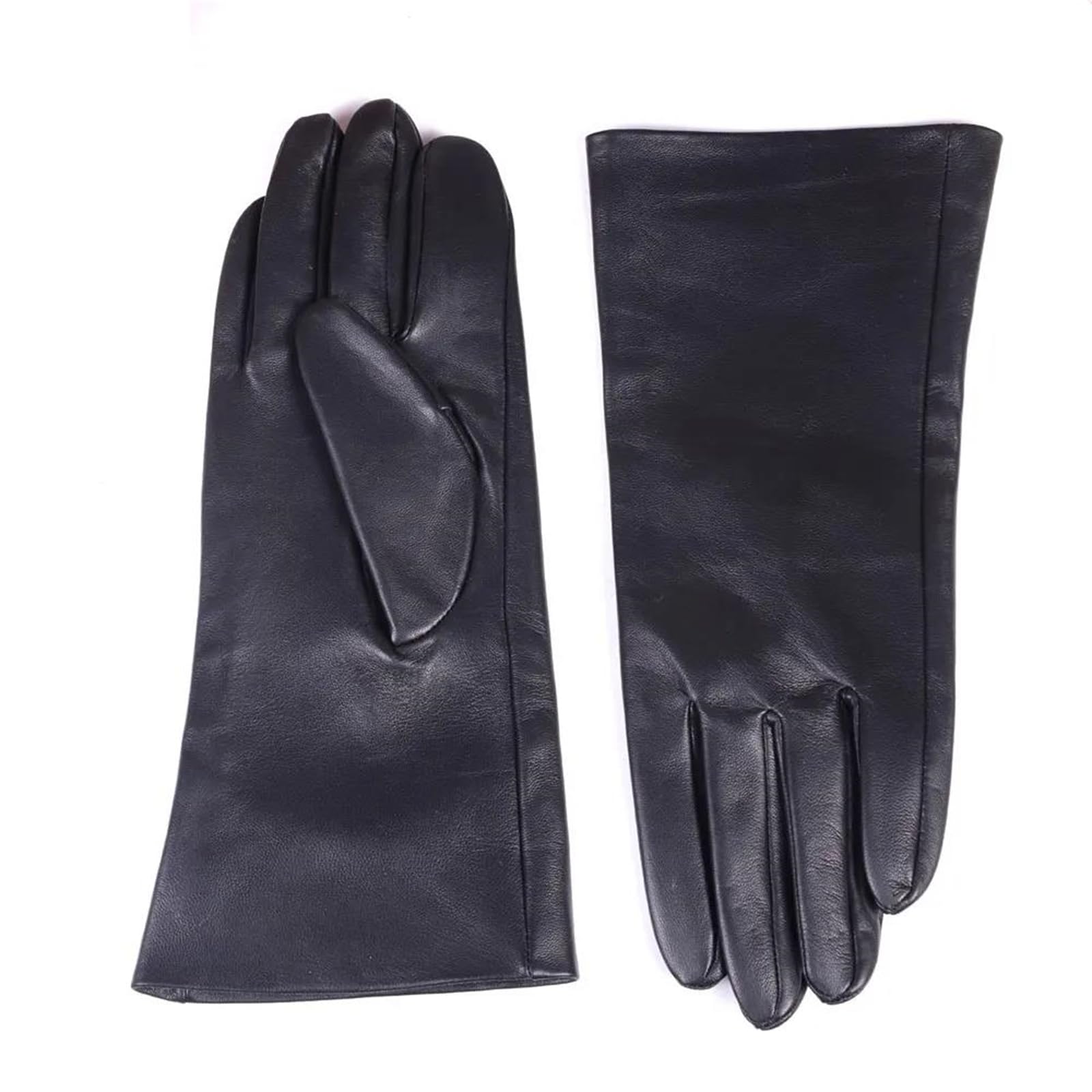 Guantes largos de piel auténtica para hombre, longitud al codo, sin forro, militares, para montar en motocicleta