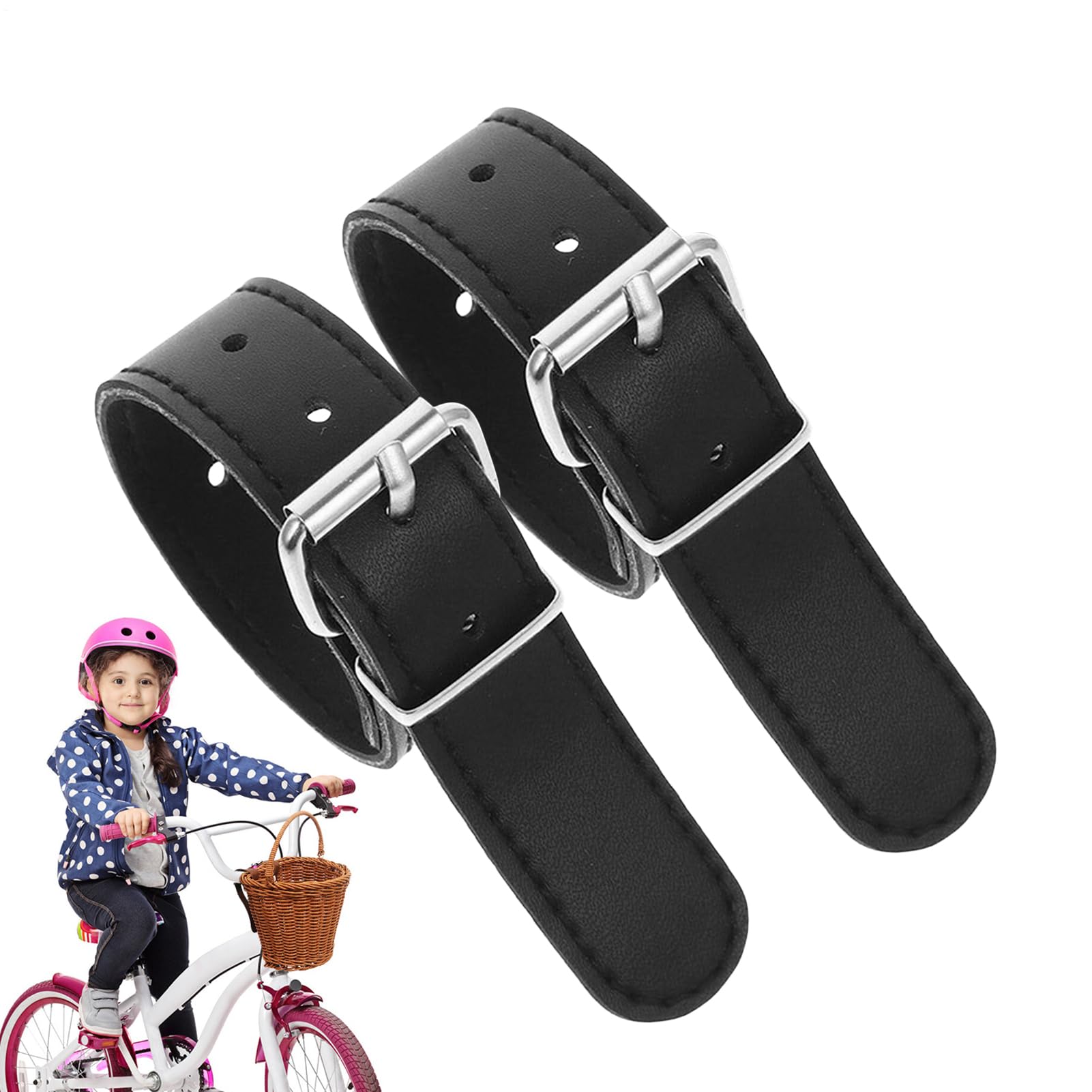 Cycle Basket Leather Straps - Cycling Basket Leather Replacement Straps | Adjustable Scooter Accessory for Travel Short-Distance Transportation