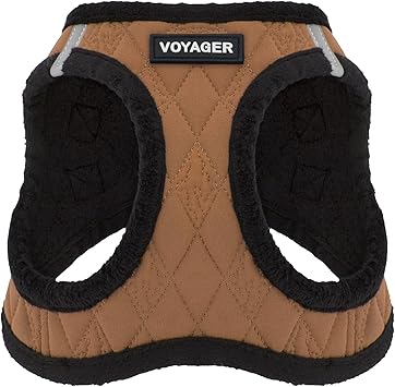 Voyager Step-In Plush Dog Harness Soft Plush, Step In Vest Harness for Small and Medium Dogs by Best Pet Supplies - Harness (Beige Plush), XS (Chest: 13 - 14.5")