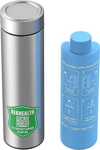 Miniatura 7 de 60H - Bolígrafos de insulina con bolsa de viaje médica QR, bolsa de medicina para viajes, aprobada por la TSA, estuche de transporte EpiPen, kits de