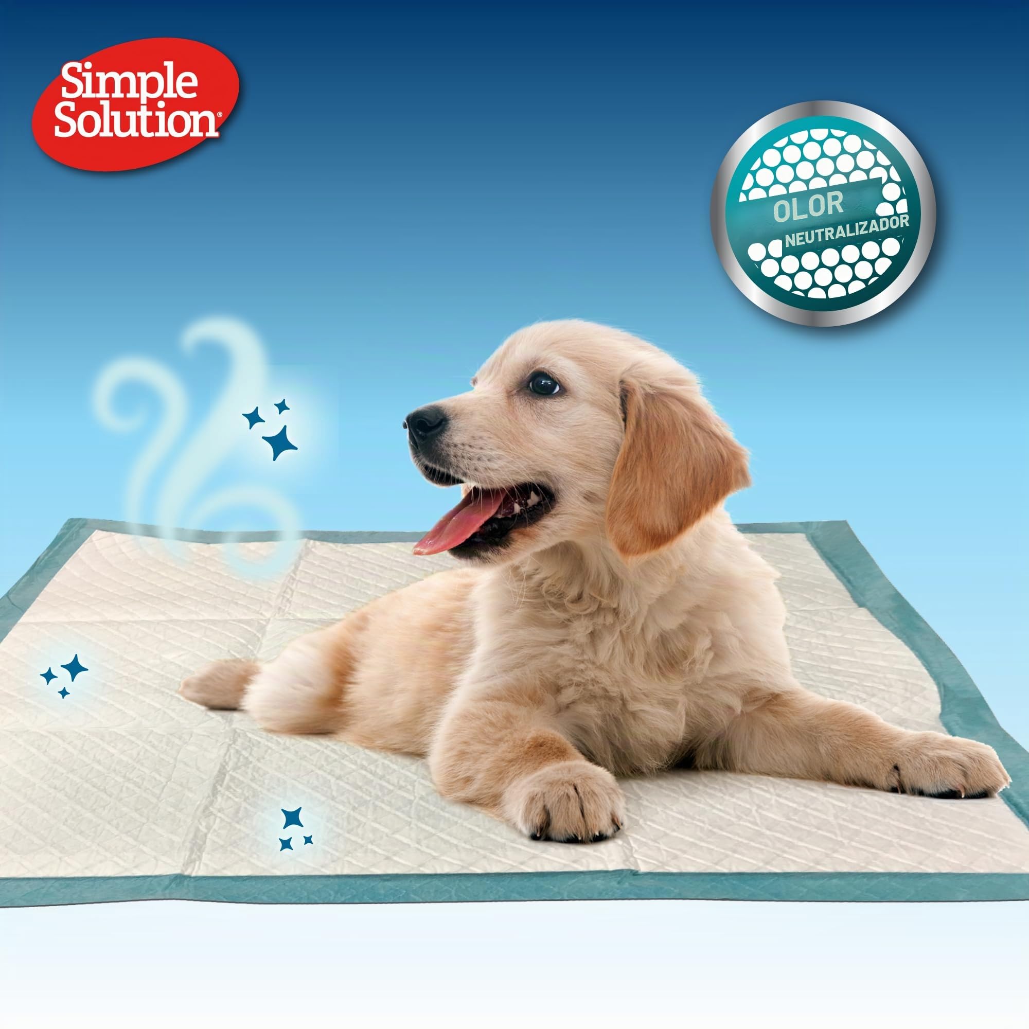 Simple Solution Almohadillas para perros Todo el día Premium 6 capas, aroma lavanda paquete de 50