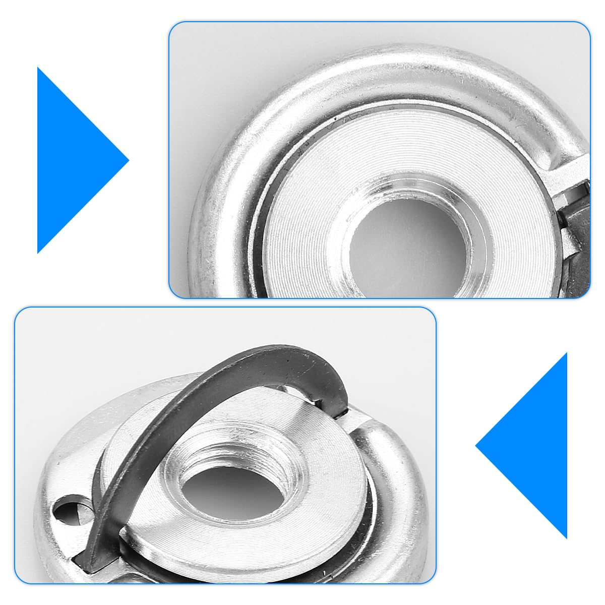 2Pcs M14 Quick Release Self Locking Flange Nut, GLADFRESIT Heavy Duty Stainless Steel Angle Grinder Fitting Part - Image 2