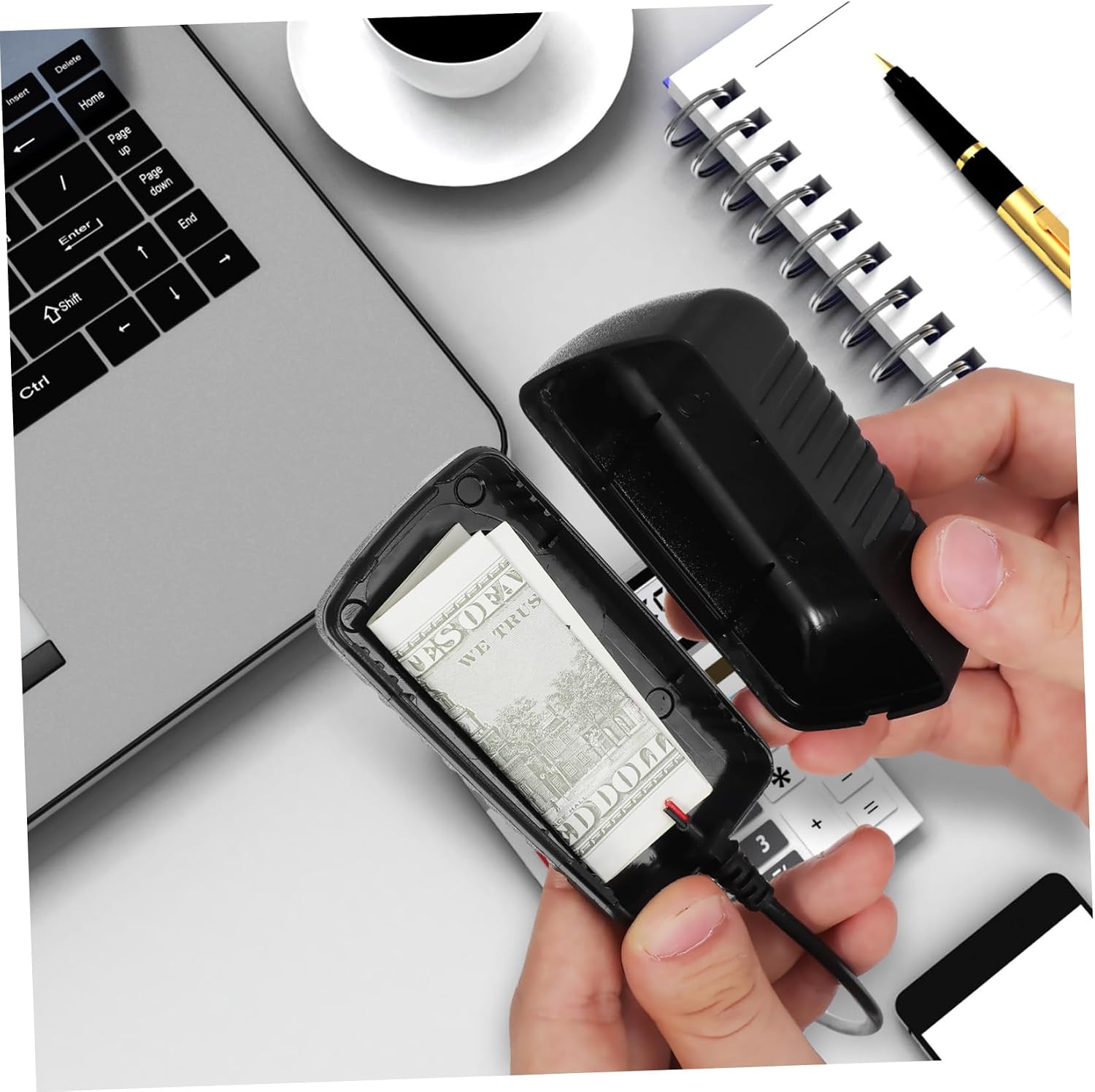 Hidden Compartment Charger Case Secret Money Storage Box Lockable Function Hidden Storage Organizer for Valuables Cash and Important Items