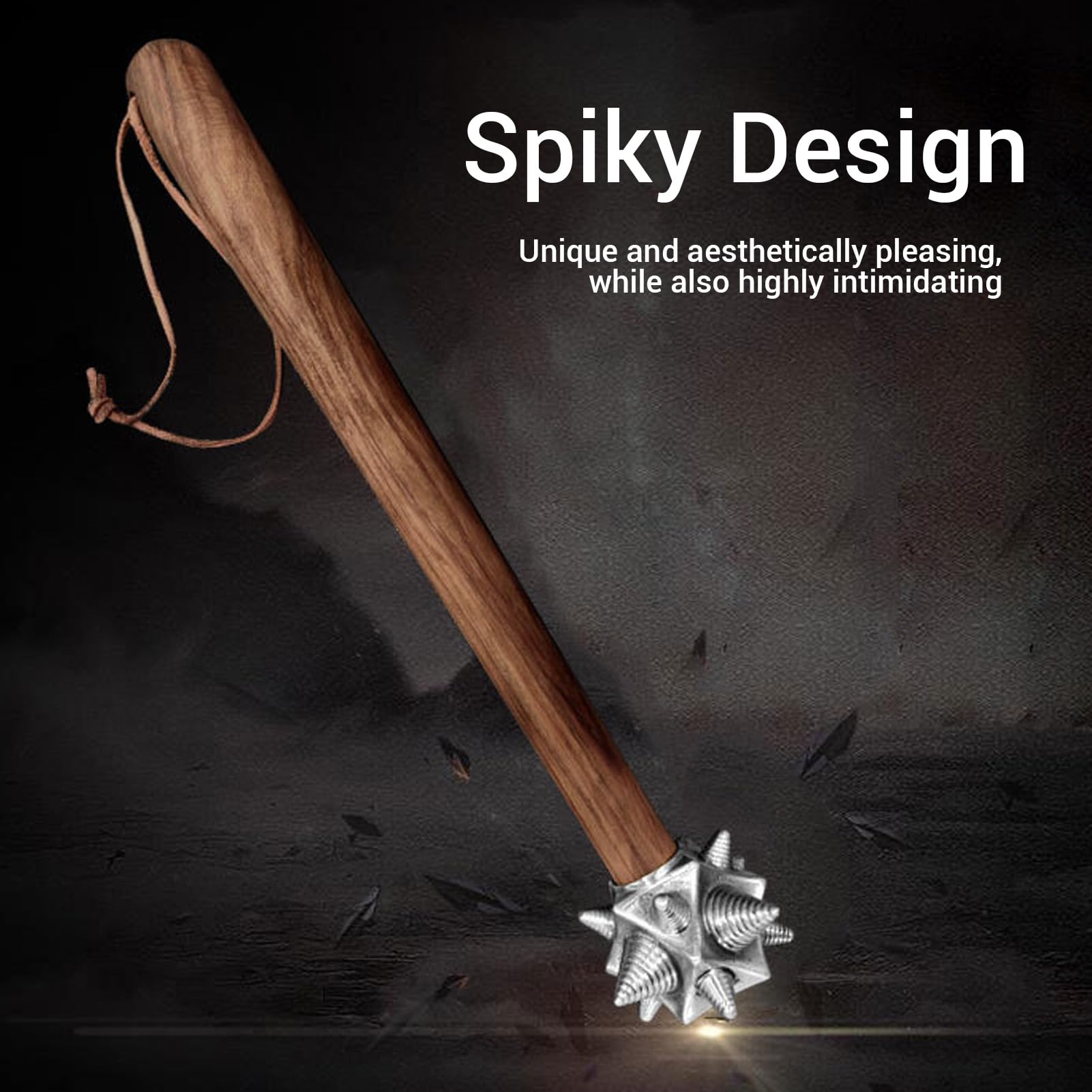Martillo de bolas con púas de acero inoxidable, resistente, diseño único con púas, herramienta multifuncional para construcción, jardinería, decoración del hogar del coche
