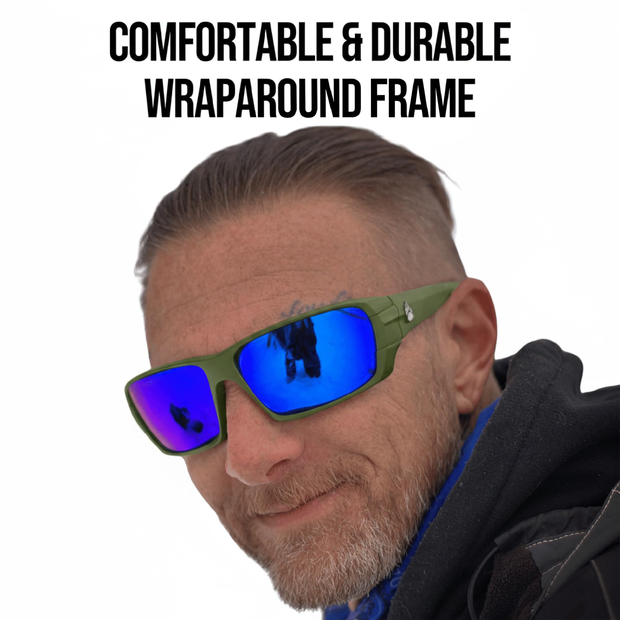 Kit profesional de gafas de pesca, gafas de sol polarizadas con 4 lentes para una visibilidad clara en aguas poco profundas y costa afuera, gafas de sol de protección ocular con marco TR-90 para un