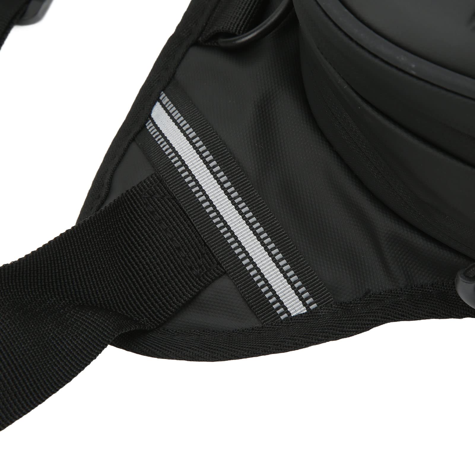 Sac de jambe de moto, sac de cuisse en PVC mat, multifonctionnel pour la cuisse, l'équitation, le voyage, la randonnée, Noir mat