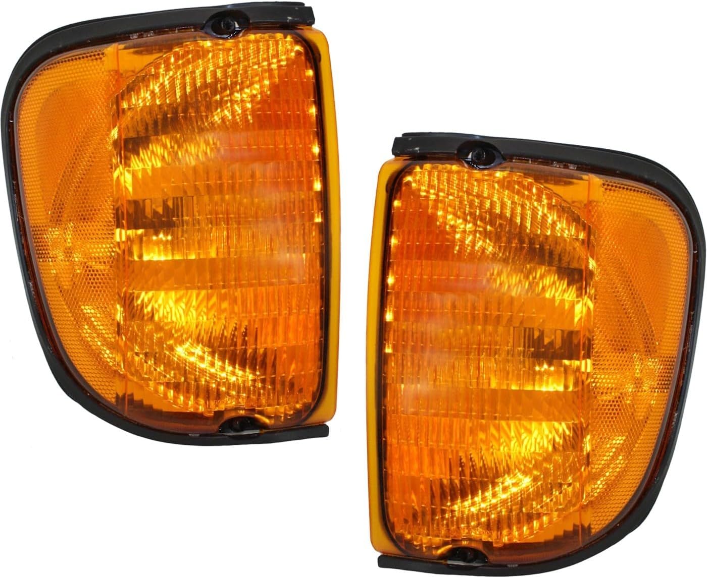 Replacement Corner Parking Light Set (Left and Right) Fits Ford E-150 E-250 E-350 Super Duty E-350 Club Wagon E-450 Super Duty V8 Gas