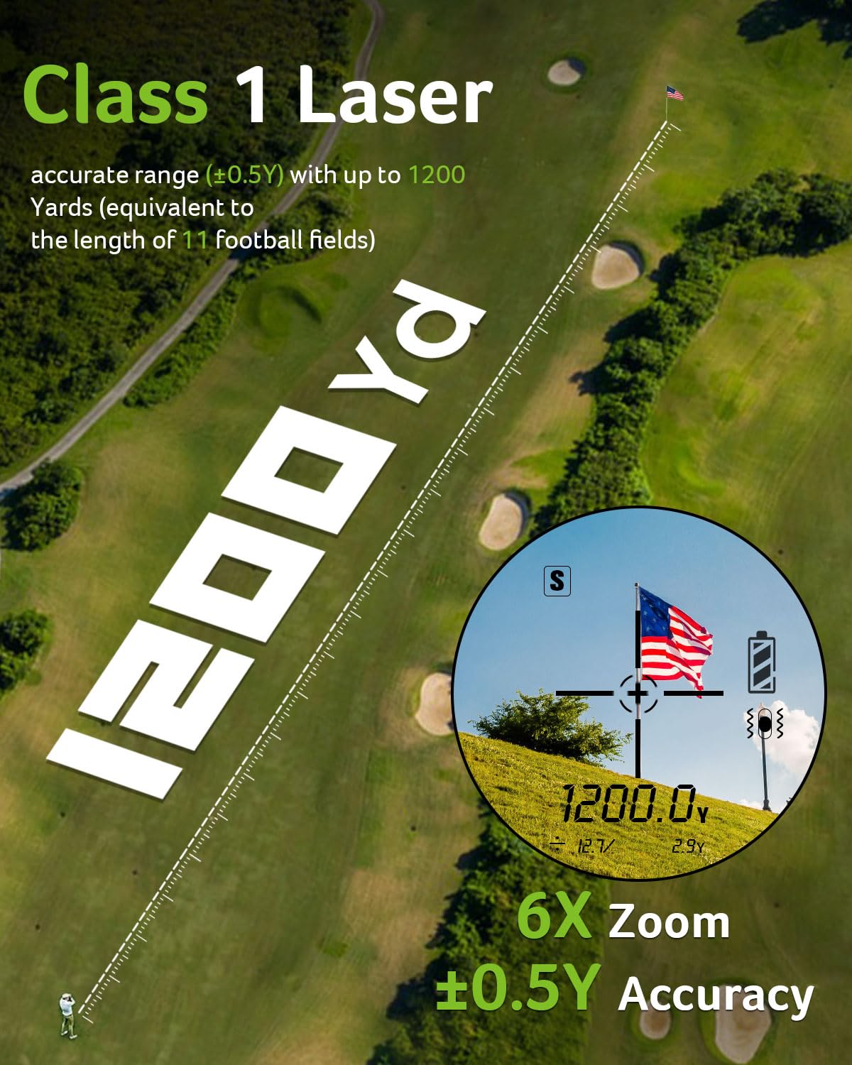 Amazon.co.jp: Acer(エイサー) ゴルフ距離計 傾斜付き - 1200