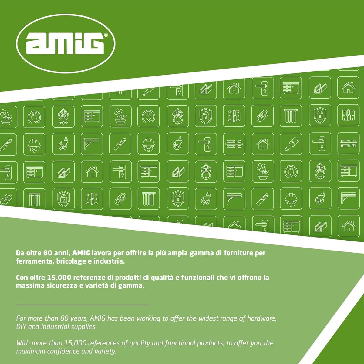 Amig Ganci Appendere Strumenti Supporto Parete Acciaio Zincato Rivestimento Gomma Antiscivolo Capacità Carico 60kg