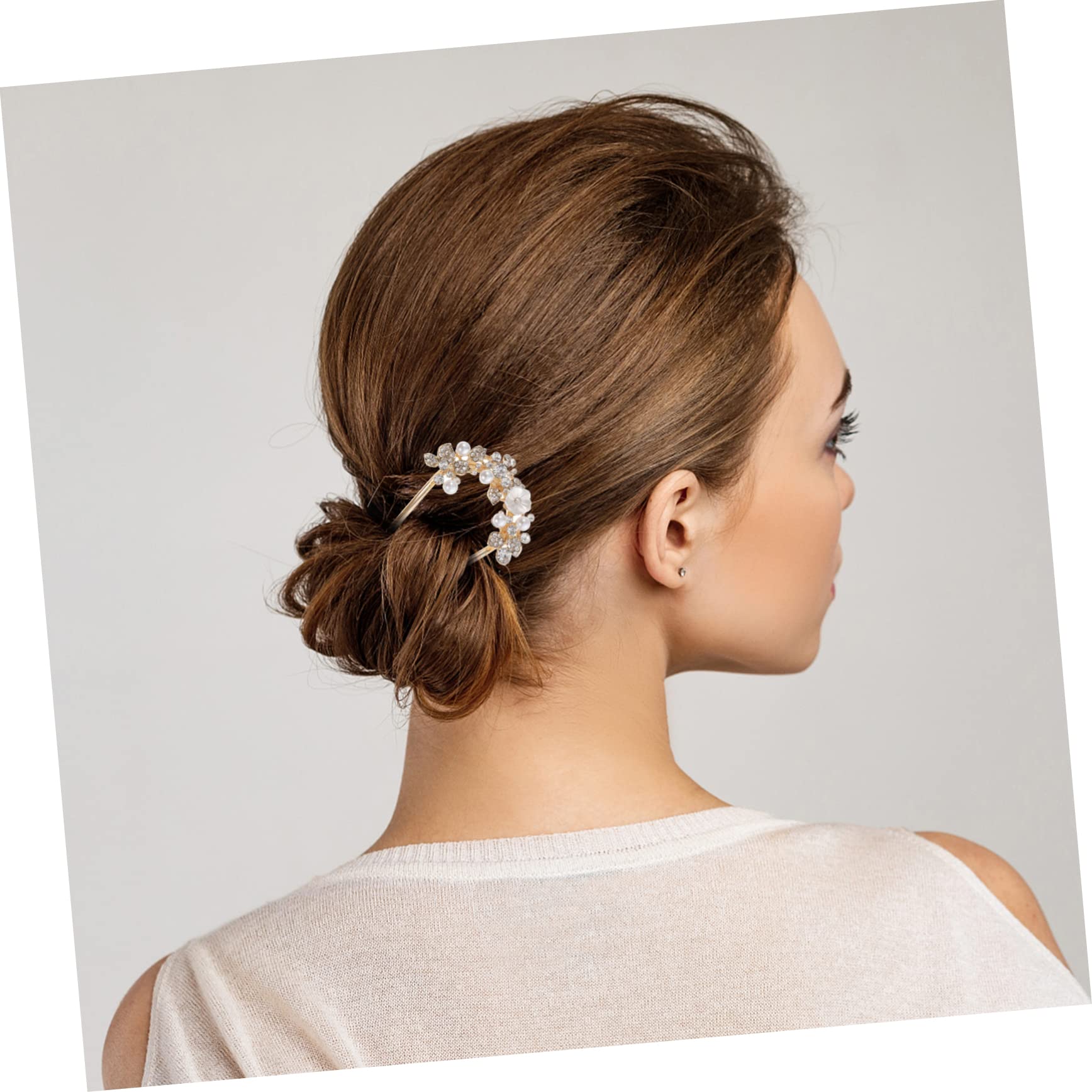 Didiseaon 4 Horquillas Elegantes Para El Pelo Con Diamantes De Imitación Horquillas Para Moño Accesorios Para El Cabello Para Tocado De Mujer.