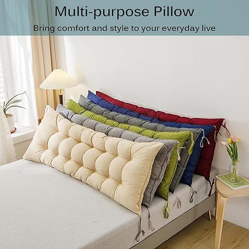 Miniatura 2 de Almohada impermeable para cabecero, cojín para exteriores, cómodo respaldo para leer y relajarse en la cama, almohada grande para adultos y