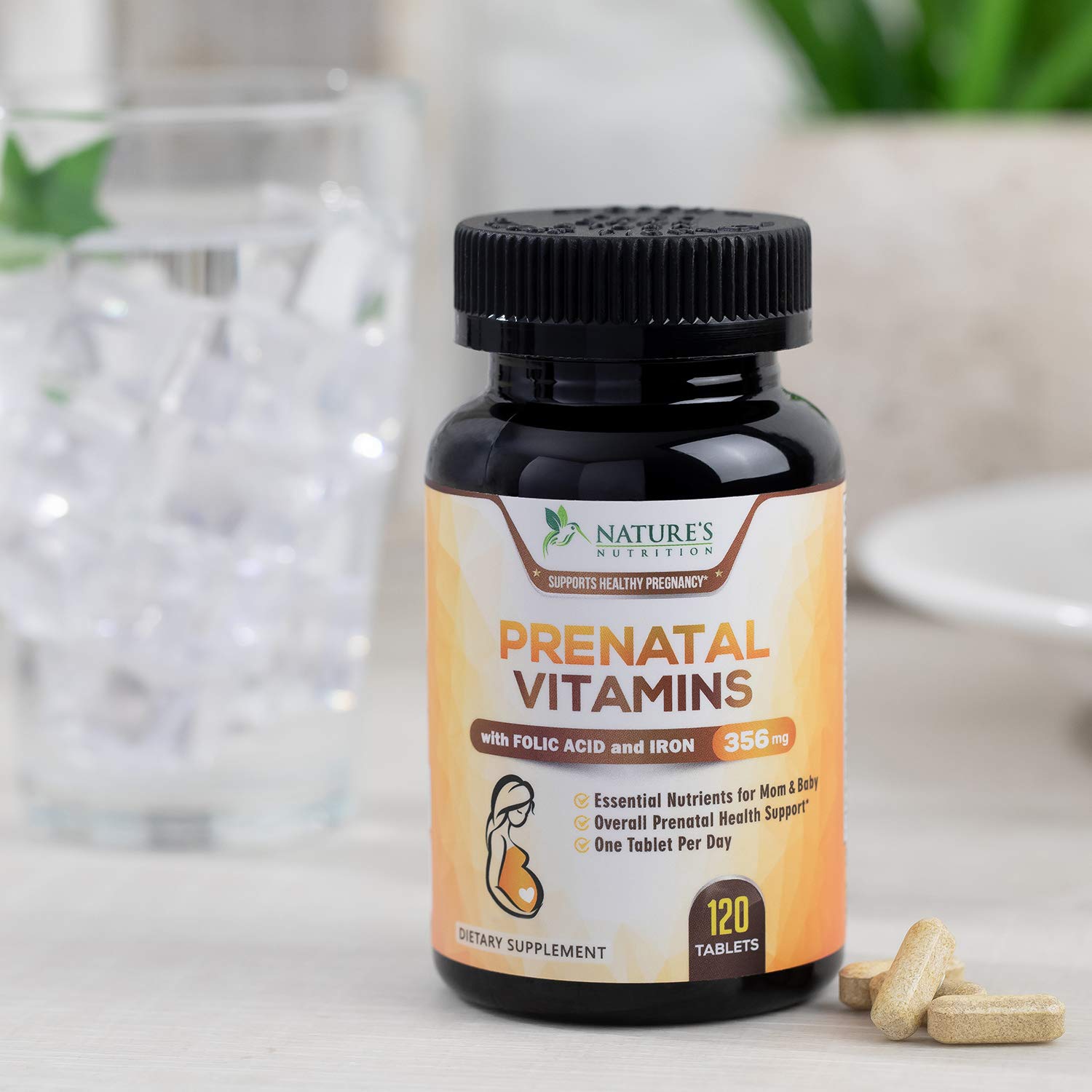 Prenatal Vitamins High Potency Folic Acid and Iron Supplement 800mg