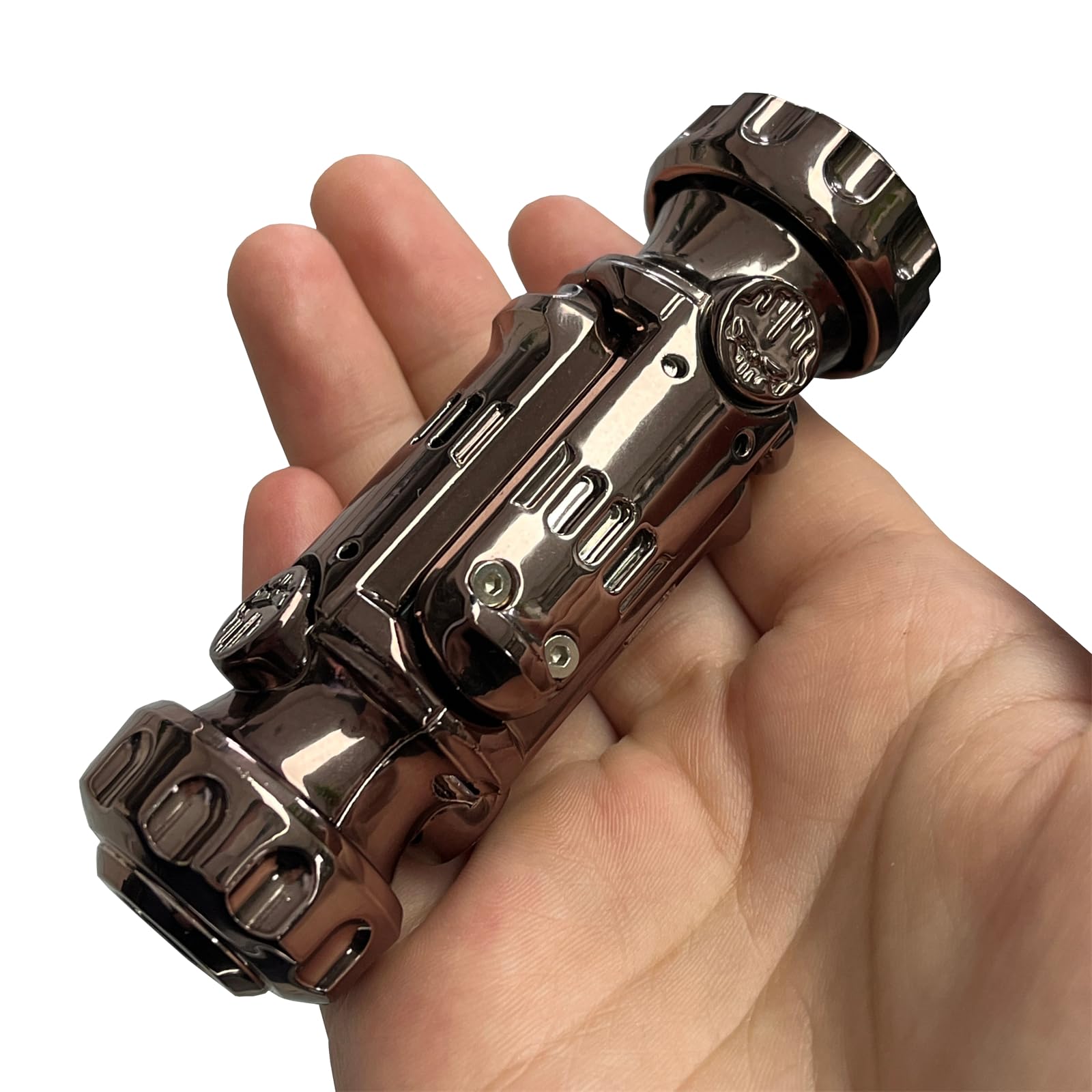 LIZHUANYING Novelty Deformation Fidget Toy with Launch Function Alloy EDC Fidget Spinner Creative Anti-Anxiety Toy Office Toy for Keep Focus & Relief Stress (Tungsten Steel Color)