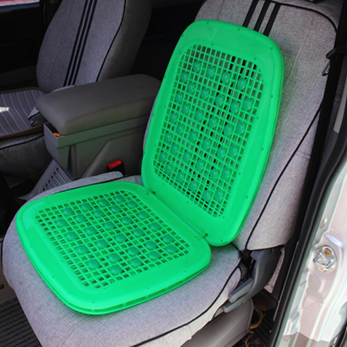 MAGICLULU Forklift Truck Seat Cushion Double Layer Ventilated Car Seat Pad with Massage Beads Cooling Mat for Driver Comfort 34.25X15.74In