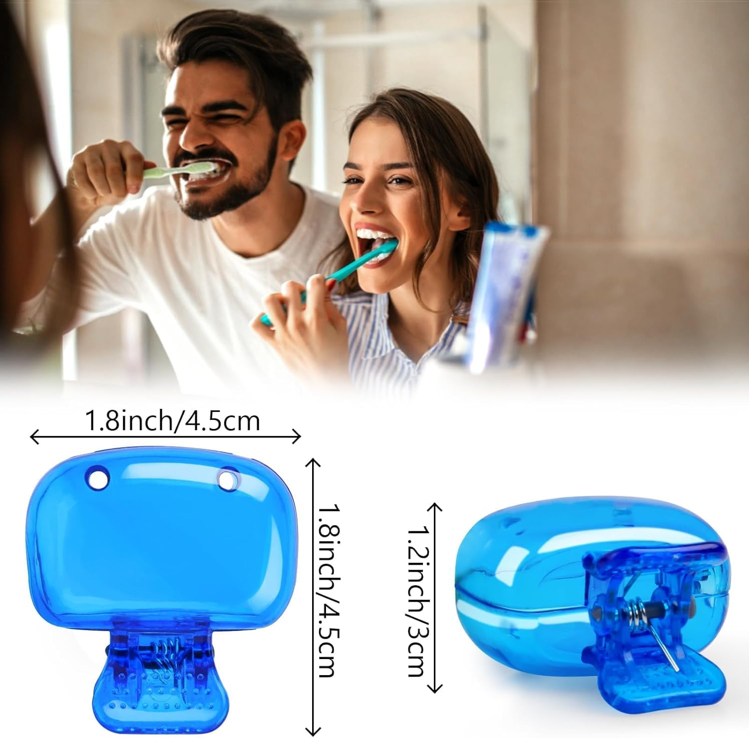 (Pack of 4) Portable Toothbrush Head Protector, Protective Portable Plastic Clip's Toothbrush Cover for Household Travel, Camping, Bathroom, School, Work.Multicolor (Pack of 4) 1