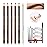LSxia Waterproof Eye-Brow Pen-cil Set, Pull Cord Peel-off Eyebrow Pencil Microblading Pen Supplies Kit, White Eye-Liner Pencil and Eyebrows Tool Tattoo Makeup For Marking (5+1 Light Brown)