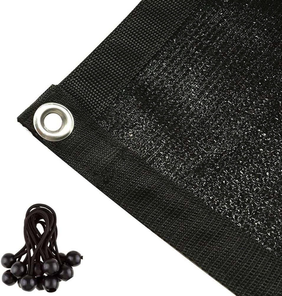 90% Sunblock Shade Panel Fabric Shade Cloth with Grommets for for Pergola/Patio/Garden Shade Panel 6 ft x 10 ft, Black