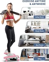 Bubbacare Mini Stepper Otthoni Edzéshez Ellenállásos Szalagokkal és LCD Kijelzővel 6