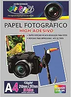 Off Paper 63, Papel Fotográfico, Inkjet, A4, High Adesivo 135 g, Multicor, Pacote de 20