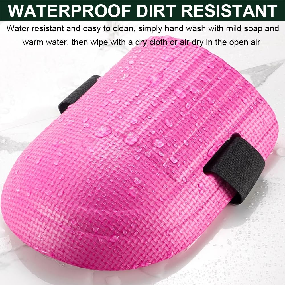 SUJAYU Rodilleras de jardinería para mujer, rodilleras de espuma suave para hombres, construcción, rodilleras de trabajo para hombres y mujeres, rodilleras para techos, rodilleras para Trabajo (rosa)