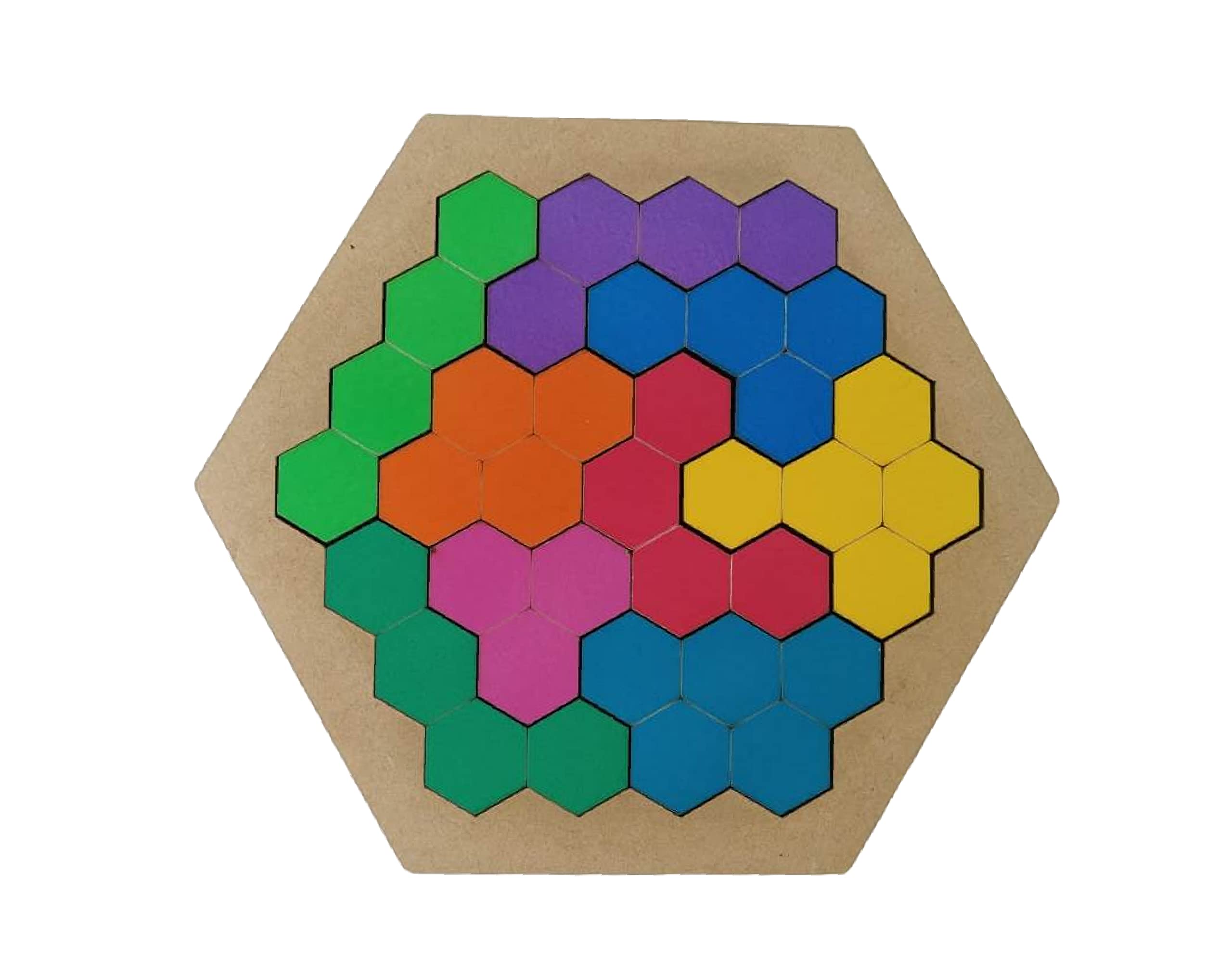 Wooden Hexagonal/Honey Bee Puzzle - Multicolor (B0C39G72SD) Amazon Price History, Amazon Price Tracker