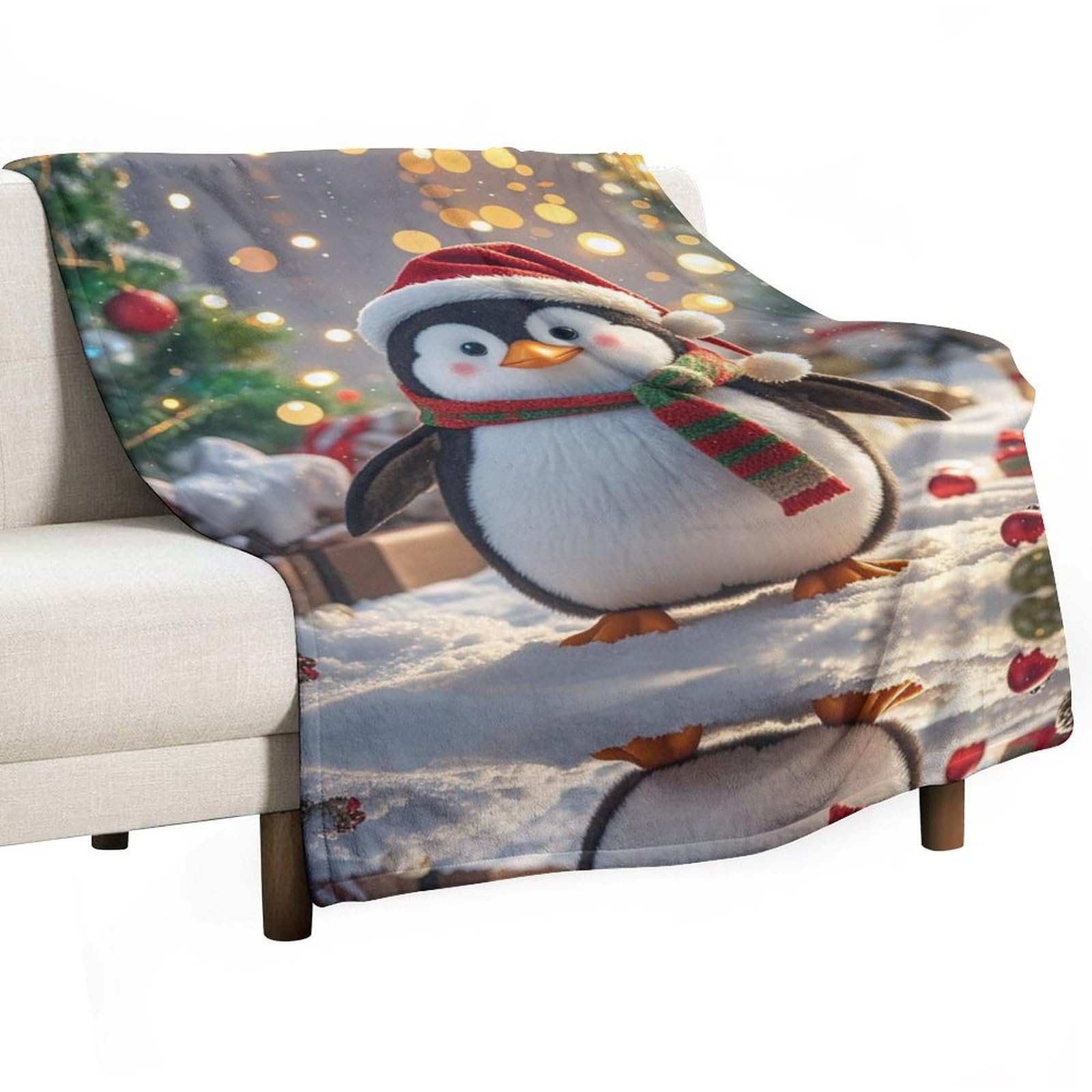 Couverture de Noël en flanelle super douce, jeté de lit de qualité