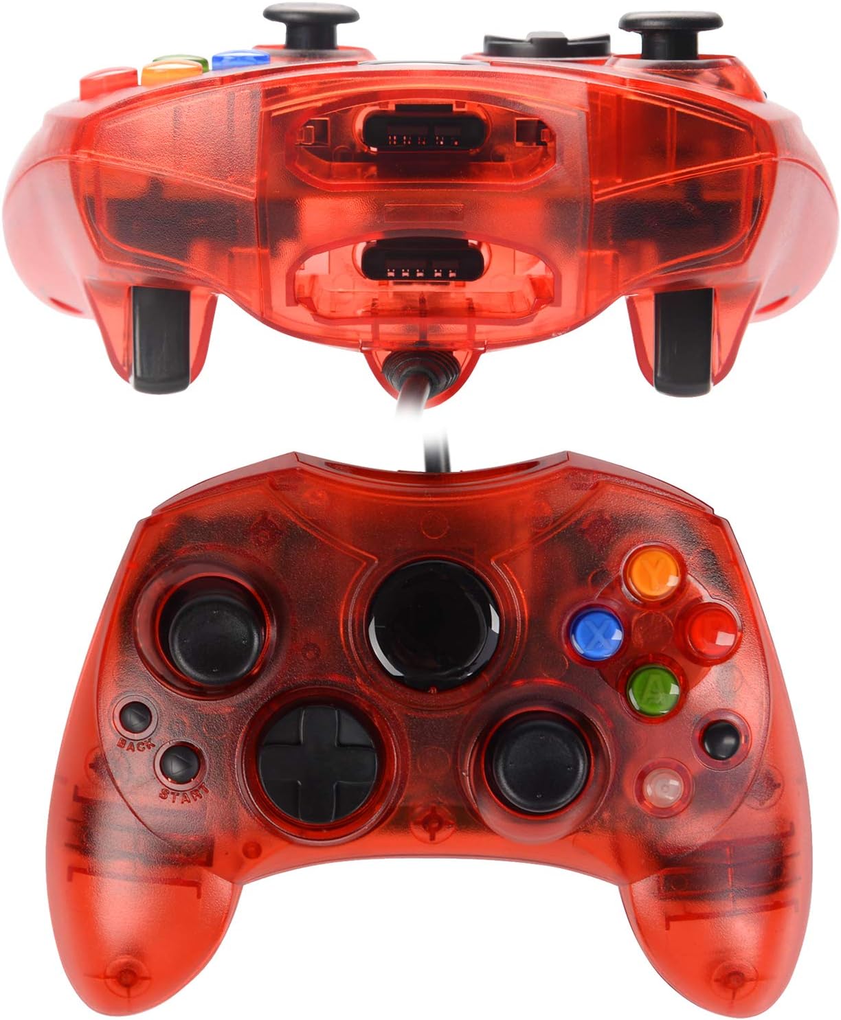 ONE250 Wired Gamepad Joypad Joysticks Controller, Compatible with Microsoft Classic Xbox S Type (Red)