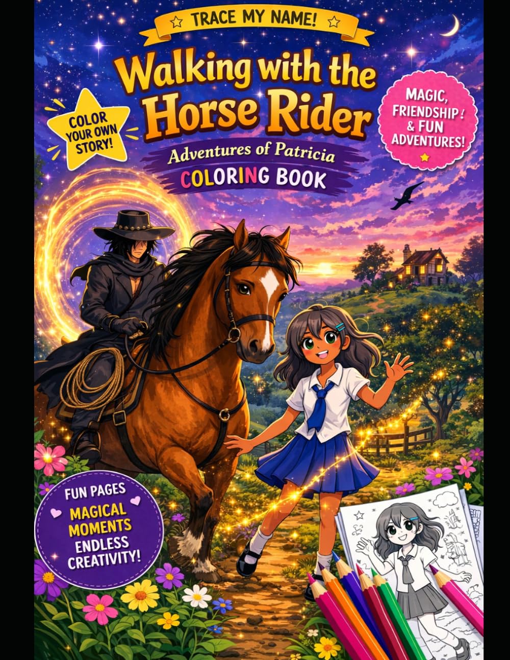 Walking with the Horse: Adventures of Patricia Coloring Book