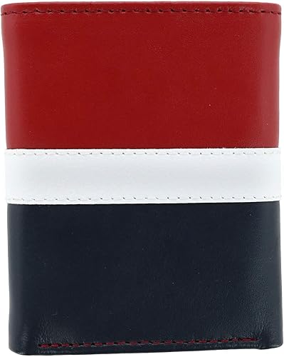 Miniatura 9 de Tommy Hilfiger - Cartera para hombre triple pliegue delgada incluye ventana de identificación y tarjetero para tarjetas de crédito Brown, Black,