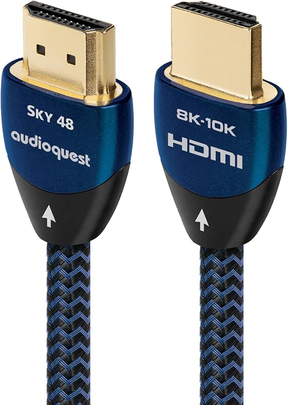 AudioQuest Sky 48 2.1 HDMI Cable - 8K/10K Ultra HD, Gaming, High-Speed, 48Gbps, HDR, eARC - 0.75m