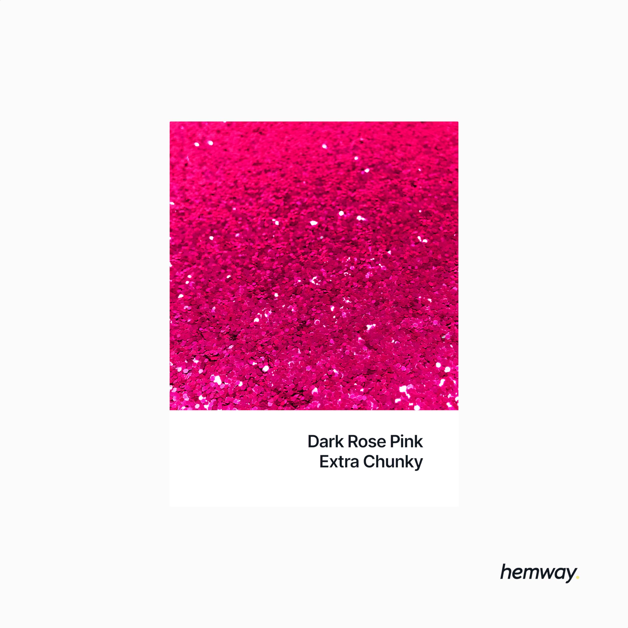 Hemway Glitter Shaker Dark Rose Pink 130g x2 Pack Extra Chunky, Craft Glitter Shakers for Resin & Epoxy Crafts - Image 2