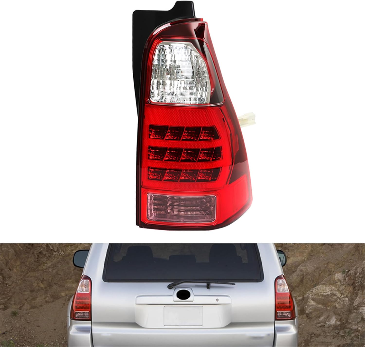 Silscvtt Rear Brake Tail Lights Assembly Replacement for Toyota 4Runner 2006-2009 RH Passenger Side Tail Lamps 81551-35320 TO2801172