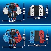 Vista 6 de 2 in 1 Transforming Classic Game Controller Mech Building Kit 707pcs, Compatible with Lego Robot Model, Birthday Party Decorations Supplies, Perfect