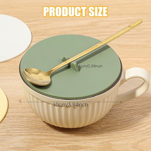 Miniatura 2 de 6 tapas de silicona para tazas, tapas de silicona reutilizables para tazas, para seguridad de 3.94 pulgadas, tazas, té, tazas de café
