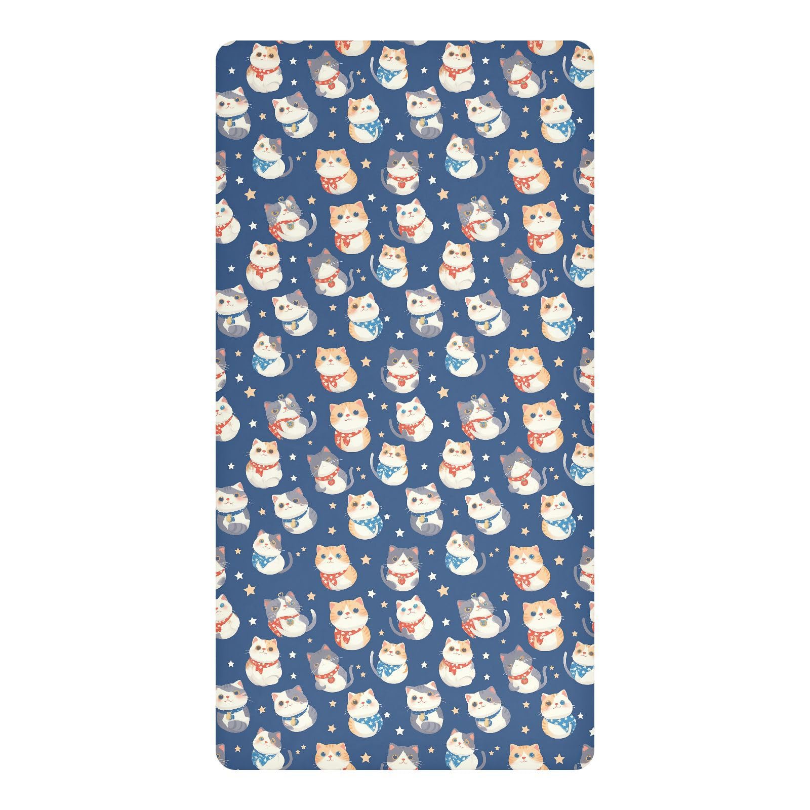 Drap de lit imperméable fini les fuites matelas berceau chats bleus