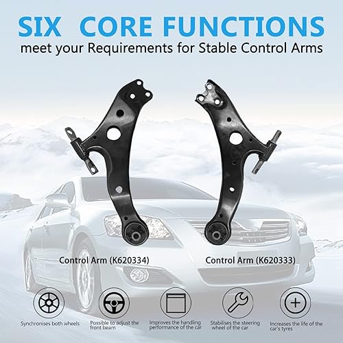 Miniatura 3 de Frenzybro Compatible con Toyota Camry 2007-2011, kit de suspensión de 12 piezas, brazos de control, barras estabilizadoras