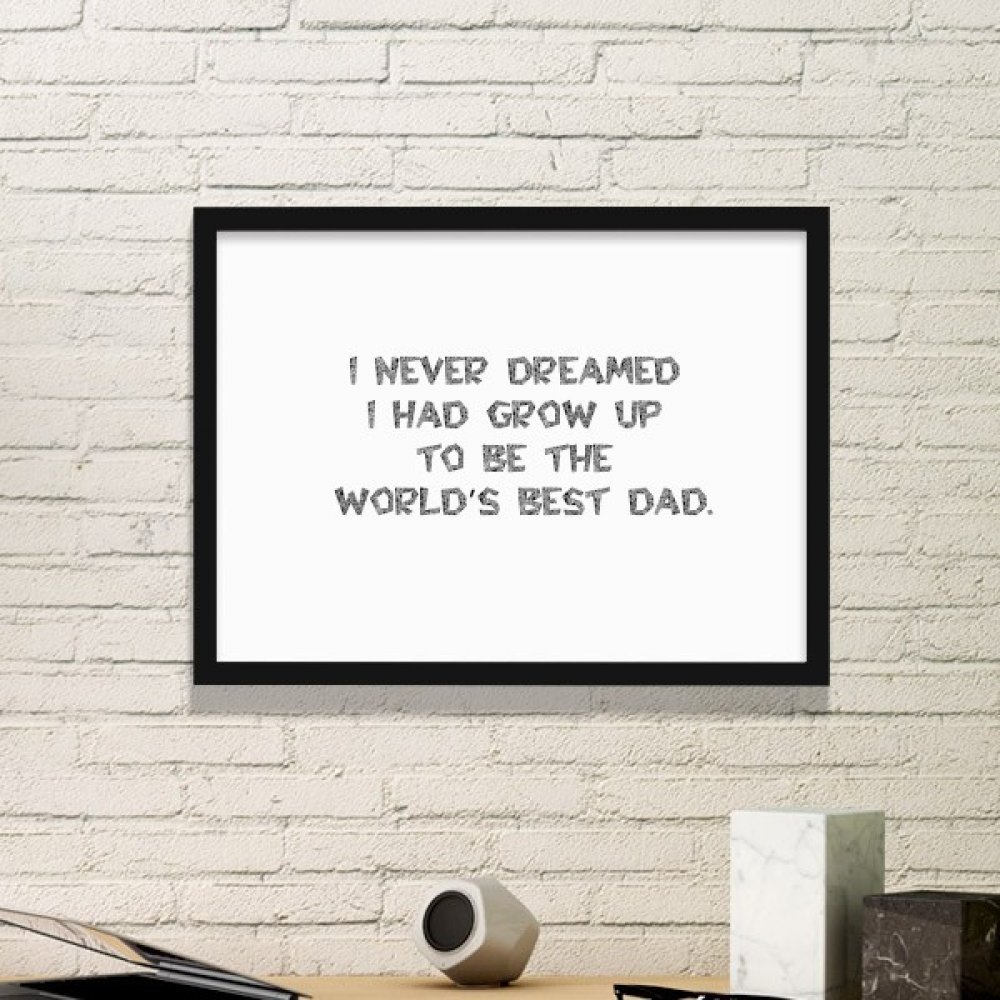 Cadre photo noir design art prints de qualite supérieure citation Papa